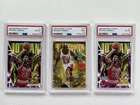 1996 Skybox Z-Force Michael Jordan PSA Graded Basketball Card Lot (3 Cards) N