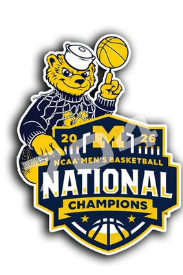 #ad 2026 NCAA MENS BASKETBALL NATIONAL CHAMPIONS MICHIGAN WOLVERINES DECAL STICKER $3.99