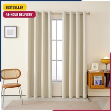 100 Blackout Curtains for Bedroom, 84 Inches Black Out Curtains for Living Room
