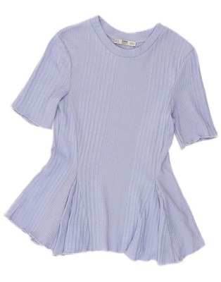 Zara Damen Crop Top UK 8 Small Lila ZN09