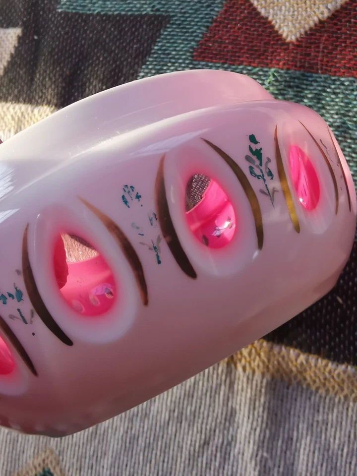 Freiherr von Poschinger Kerzensetzer Schale Vase Glas Pozellan - Bild 3 von 3