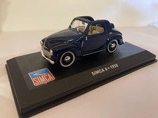 simca 6 1950 1/43 avec boitier de protection