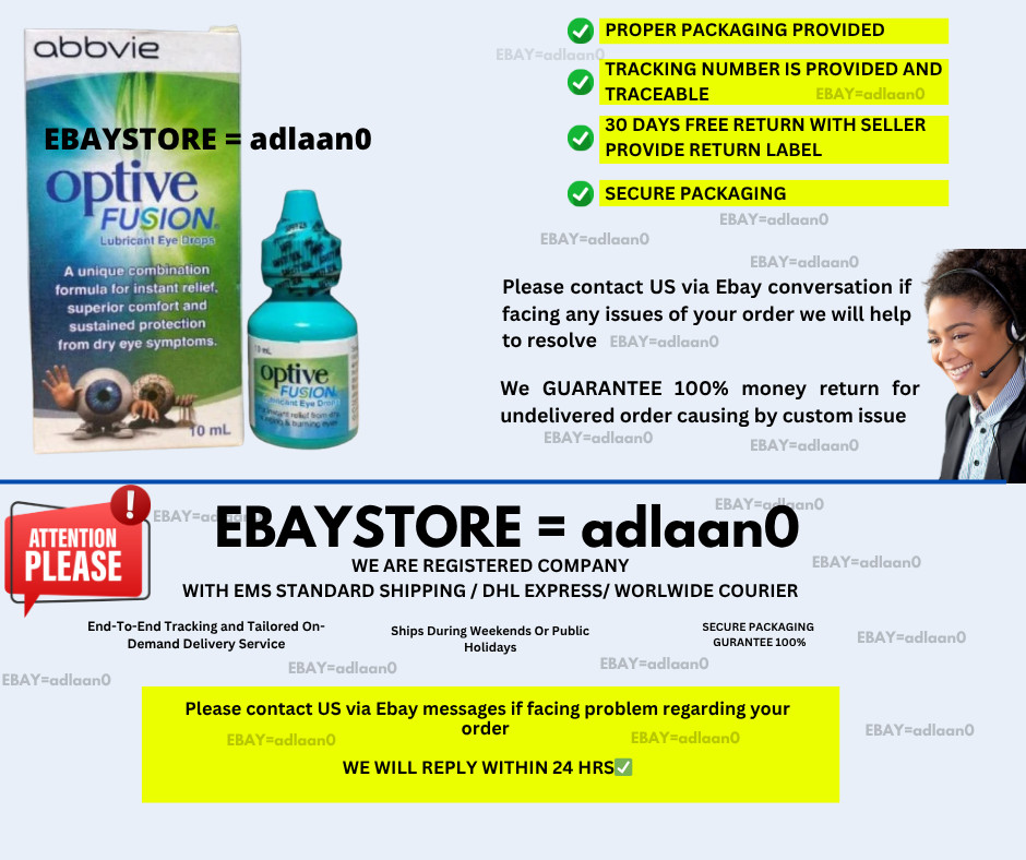 2 Box of Optive Fusion Lubricant Eye Drops 10ml