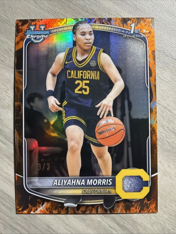 2025-26 Bowman Chrome 1st Firefractor Aliyahna Morris SSP Cal Bears /3