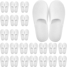 24 Pairs Disposable Slippers for Guests Bulk 2 Size Cotton Soft Spa Hotel House