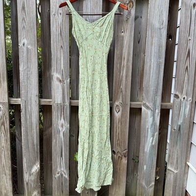 green cottage core dress Green 1930s Floral Vintage Dress main image 1