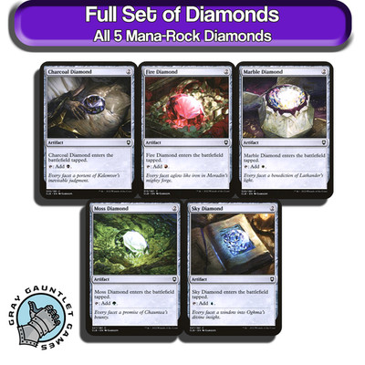 Diamonds MTG Mana Rocks Full Set All 5 Magic Commander Staples EDH Artifacts Lot