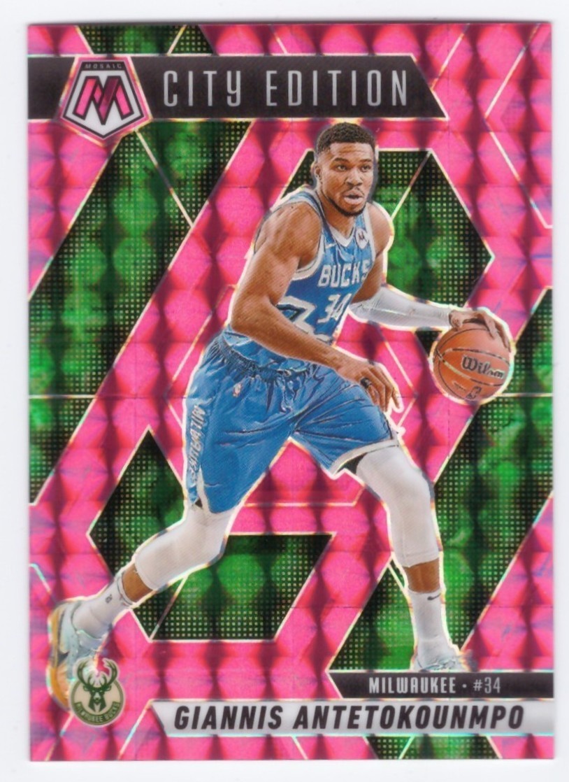 2024-25 Panini Mosaic City Edition Giannis Antetokounmpo Pink Prizm 171/175