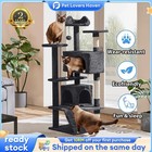 55 in Cat Tree Tower Sturdy Furniture Activity Center with Scratching Posts