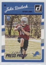 2016 Donruss Rookies Press Proof Blue Jake Rudock #318 1u6