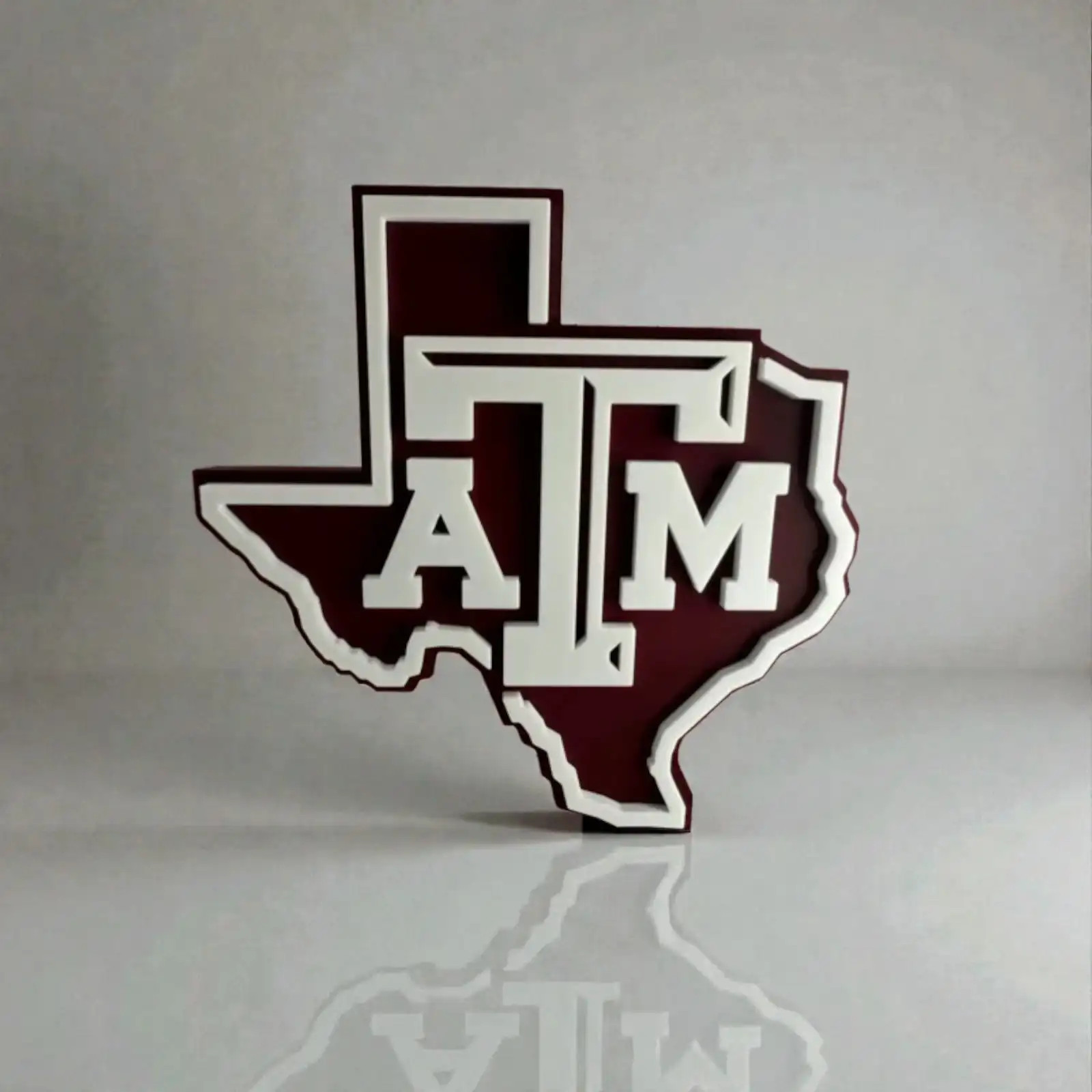 Texas A&M Aggies State Logo Sign 3D Printed NCAA College Decor Gift Fan