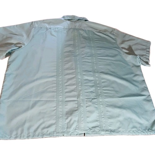 Haband Guayabera Cuban Mexican Full Zip 4 Pocket Embroidered Shirt Beach Club 3X - Picture 6 of 13