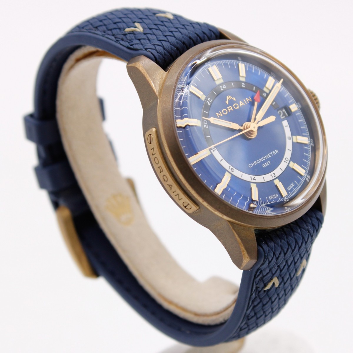 のんのん Norqain Freedom 60 GMT Bronze Blue Dial Perlon LIMITED 40mm