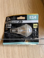 Diall Filament LED 250 Lumen 2W E14 Warm White