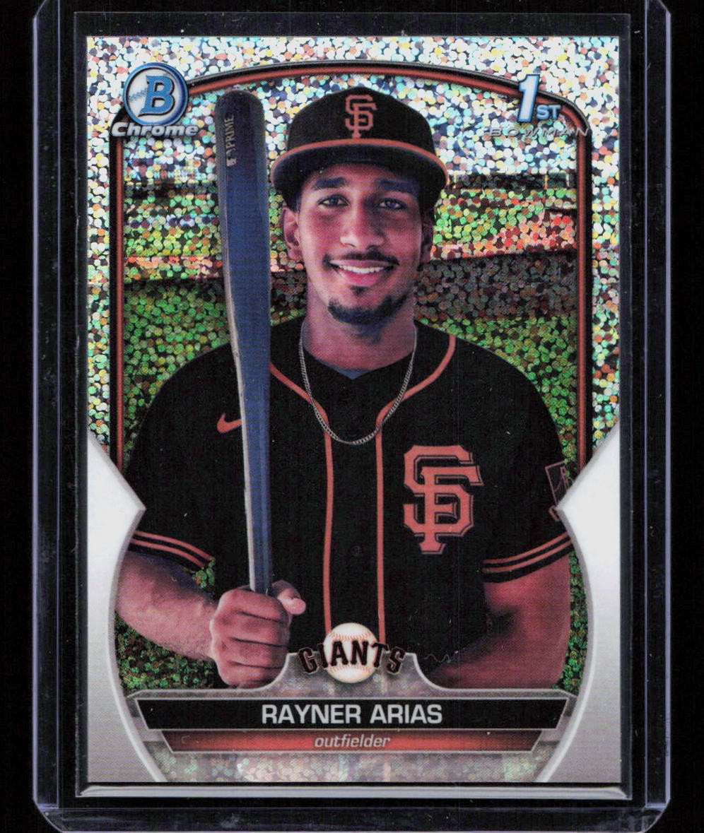 Rayner Arias 2023 Bowman Chrome #BCP-222 Speckle 1st Bowman Refractor /299