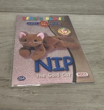 Ty Beanie Babies Collector Card - NIP The Gold Cat - Blue- 4003 Series 2