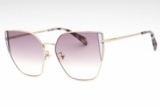 POLICE SPLL38 594Y Sunglasses Shiny Light Gold Frame Gradient Violet Lens 57mm