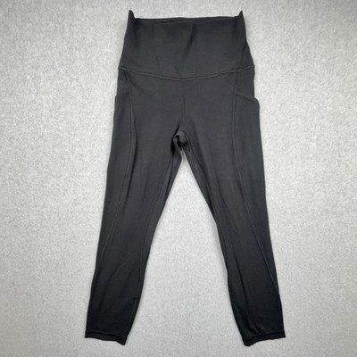 Lululemon Align Crop 23'' Leggings Womens 4 Black High Rise Pockets Activewear