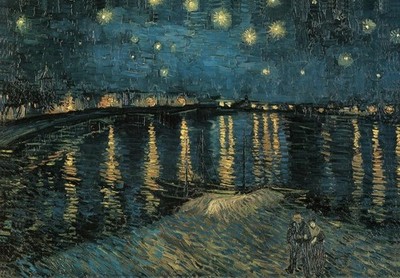 Vincent van Gogh Starry Night Over the Rhone 1888 Painting Art Poster 36x24