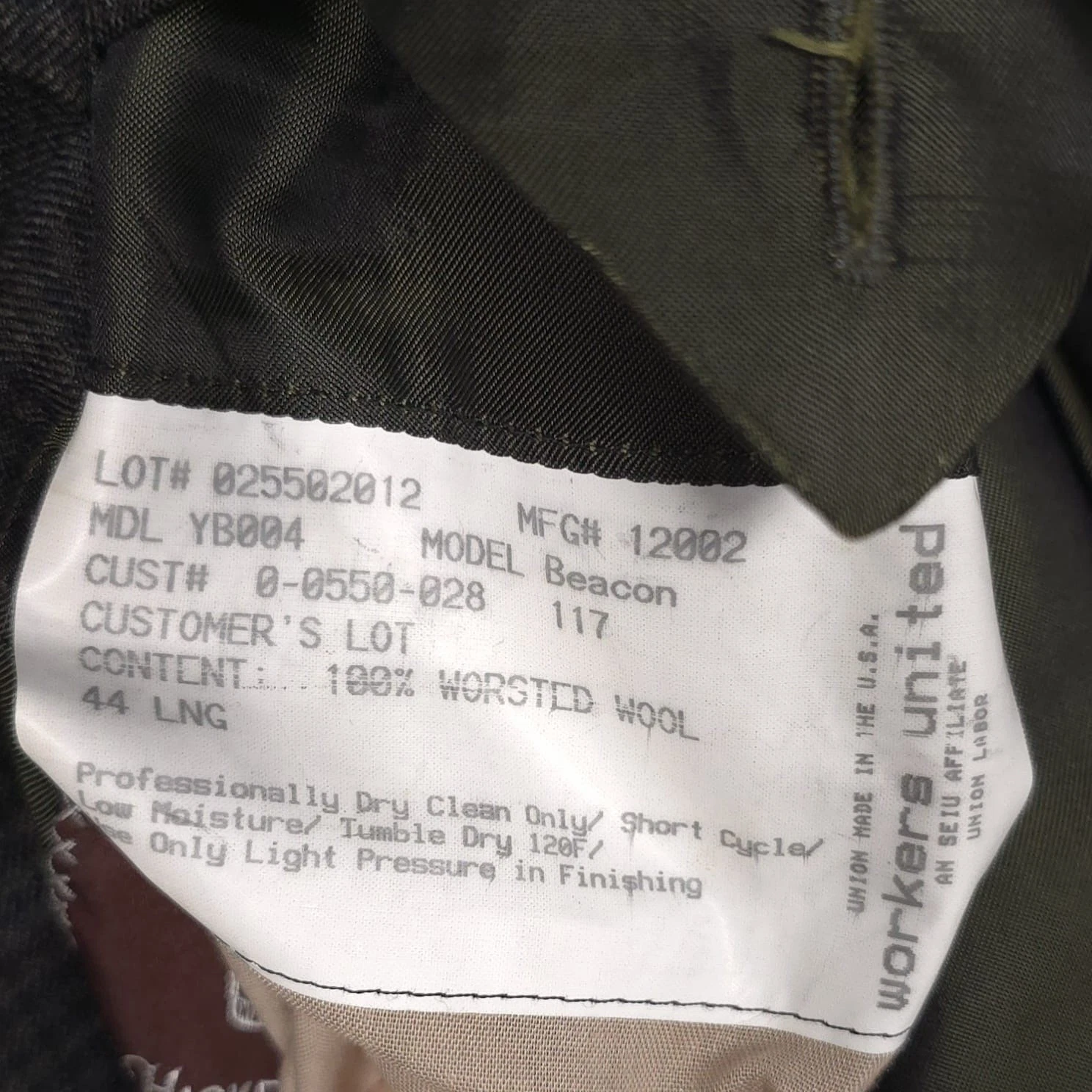 HICKEY FREEMAN 1899 USA Worsted Wool Blazer Jacket Sport Coat Brown 44L Beacon - product detail image 12