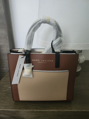 Marc Jacobs Mini Grind Satchel Tote Bag - Smoked Almond Multi