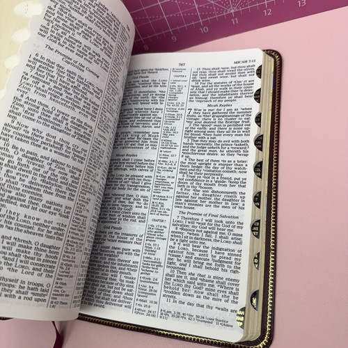 Holy Bible Index KJV Red Letter Concordance References Nelson 1989 Leather - Foto 8 di 18