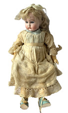 ANTIQUE PORCELAIN DOLL, NO 192 2, 13 INCH, CLOTHED, JOINTED COMPOSITION BODY