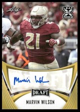 Marvin Wilson Rookie 2021 Leaf Draft #BA-MW1 Autographs Gold Florida State