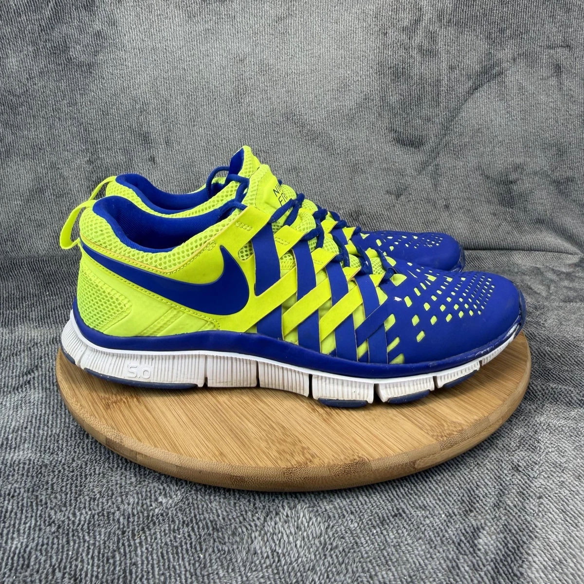 2013 Nike Free Trainer 5.0 Mens 15 Vivid Blue 579809-402 NWOB Nike Free Trainer 5.0 V4 Volt Hyper Blue for Sale  main image 3