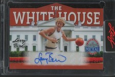 🏀LARRY BIRD🦅 2026🍀Leaf Metal President's Day Orange Prismatic  1/4✏️ Auto✍️.