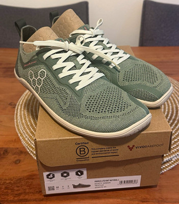 VivoBarefoot Primus Lite Knit Natural Damen Sneaker Grün Barfuß EU 38 UK 5