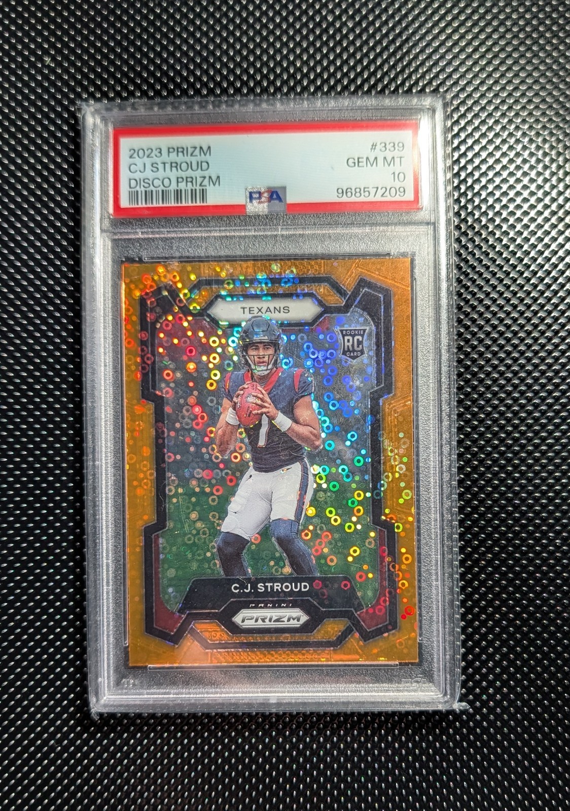 2024 Panini Prizm CJ Stroud Orange Disco Rookie PSA 10