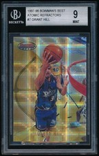 1997-98 Bowman's Best GRANT HILL Atomic Refractor #7 *Pistons* BGS 9