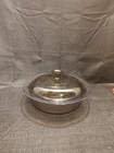 Vtg Corning Vision 1.5 Qt Amber Covered Casserole Dish V-32-B w/ Pyrex Lid (1)