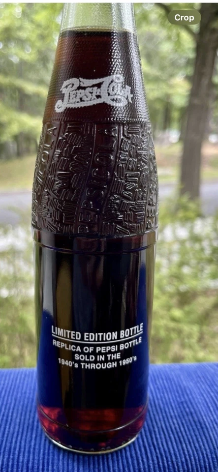 Pepsi-Cola Sparkling 12 oz Glass Bottle Retro Back to The Future Movie Prop - Image 3 of 4