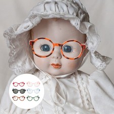 6pcs Doll Glasses: Small Eyewear Fabric Doll Dress Up Eyeglasses Retro Mini