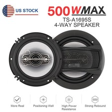 2pc 6" 500W 4-Way Car Coaxial Hifi Speakers Auto Music Stereo Full Range Speaker