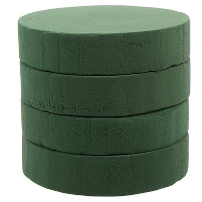 4 Pcs Round Flower Bricks Floral Mud Floral Foams For Wedding Flower Crafts