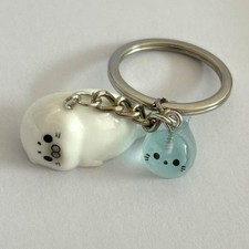 1/2/4Pcs 3D Luminous Sea Lion Keychain Cute Animal Bag Pendant Decoration