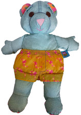 Vintage 1996 Tyco Teal Doodle Bear Splash Time Original 90s Plush Bathtub Nylon