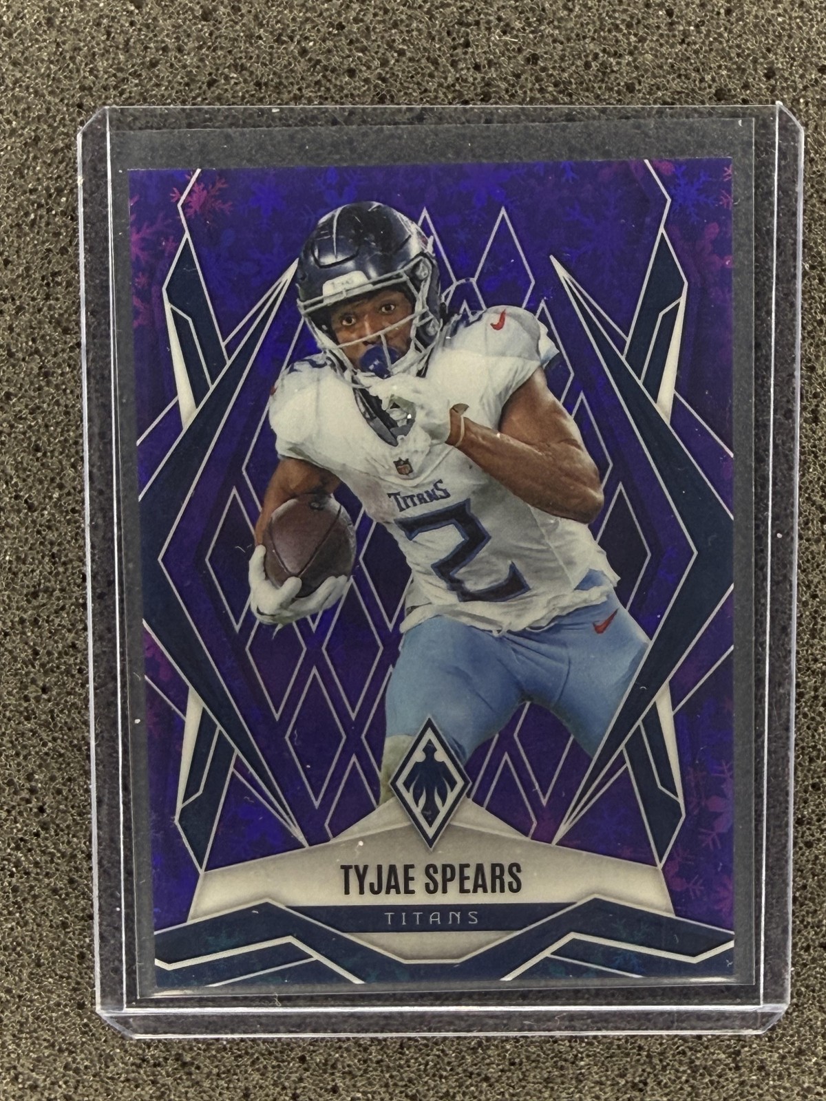 Tyjae Spears Purple Winter Prizm /249 2025 Panini Phoenix #56 