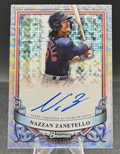 2024 Bowman Sterling Autograph Wave Refractor #PA-NZ Nazzan Zanetello Auto /125