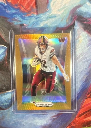2024 Panini Prizm Deca - Luke McCaffrey #297 GOLD Prizm /10 (RC)
