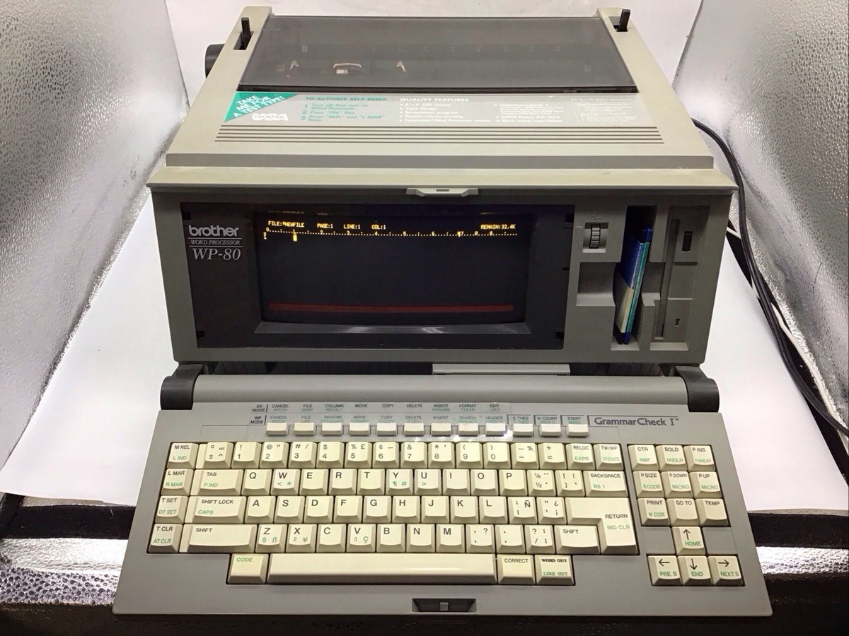 Vintage Brother Word Processor Model WP-80 Used Tested Working See