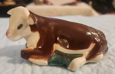 1953 Messer Pottery Bowman, ND Hereford Cow Figurine No Damage