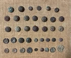 Early 1900s Relic Display Case W Glass Lid. 40+ Civil War Buttons! Great Project