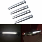 4Pcs Chrome Led LIGHTED DOOR HANDLE KIT For Cadillac XT5 XT6 XT4 CT6 XTS ATS L+R