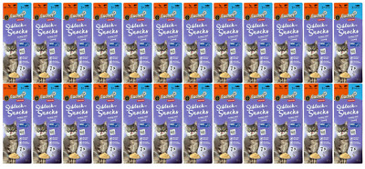 24x 105g Cachet Schleck Snack Geflügel, Leber & MSC Lachs lecker & cremig