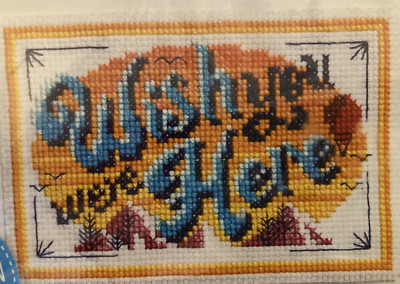 Cross Stitch Crazy WISH YOU WERE HERE Holiday Postcard Kit