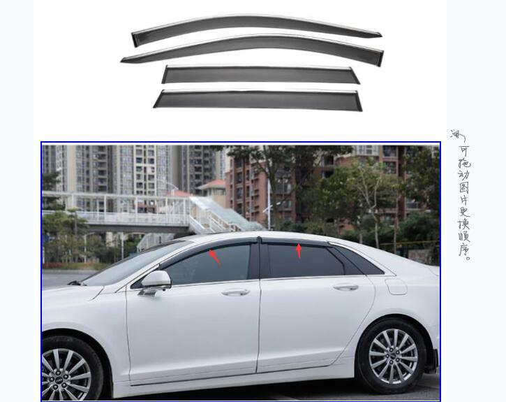 Car Window Visor Vent Shades Sun Rain Guard 4PCS Fit For Lincoln MKZ